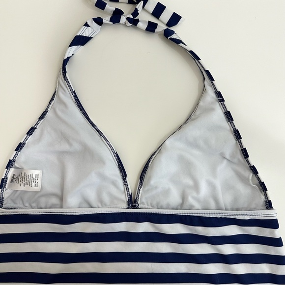 Mossimo Womens Navy & White Triangle Tankini Swimsuit Top Size XL - Picture 7 of 9